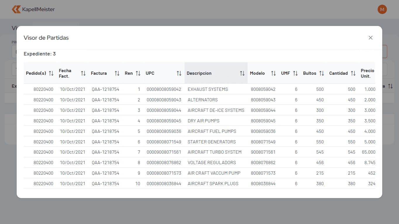 Captura de pantalla de información en KapellMeister